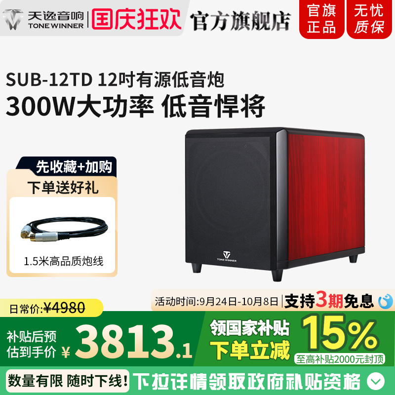 Winner/天逸 SUB-12TD超重有源低音炮12寸专业家庭影院低音音箱