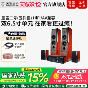 2家庭影院HIFI落地音箱专业木质无源音响 童笛二号TD Winner 天逸