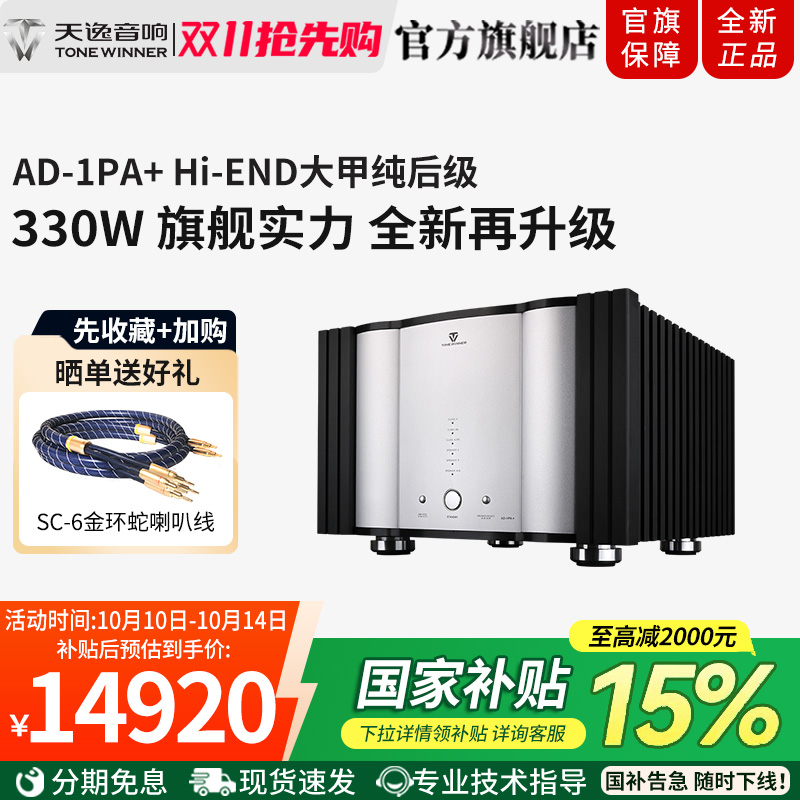 Winner/天逸AD-1PA+后级甲类发烧全平衡大功率HIFI专业两声道功放