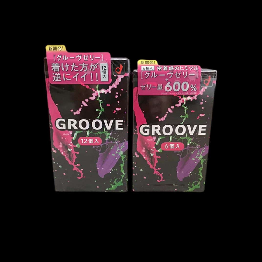 日本进口冈本防脱落裸感GROOVE避孕套爆润滑6/12只安全避孕套