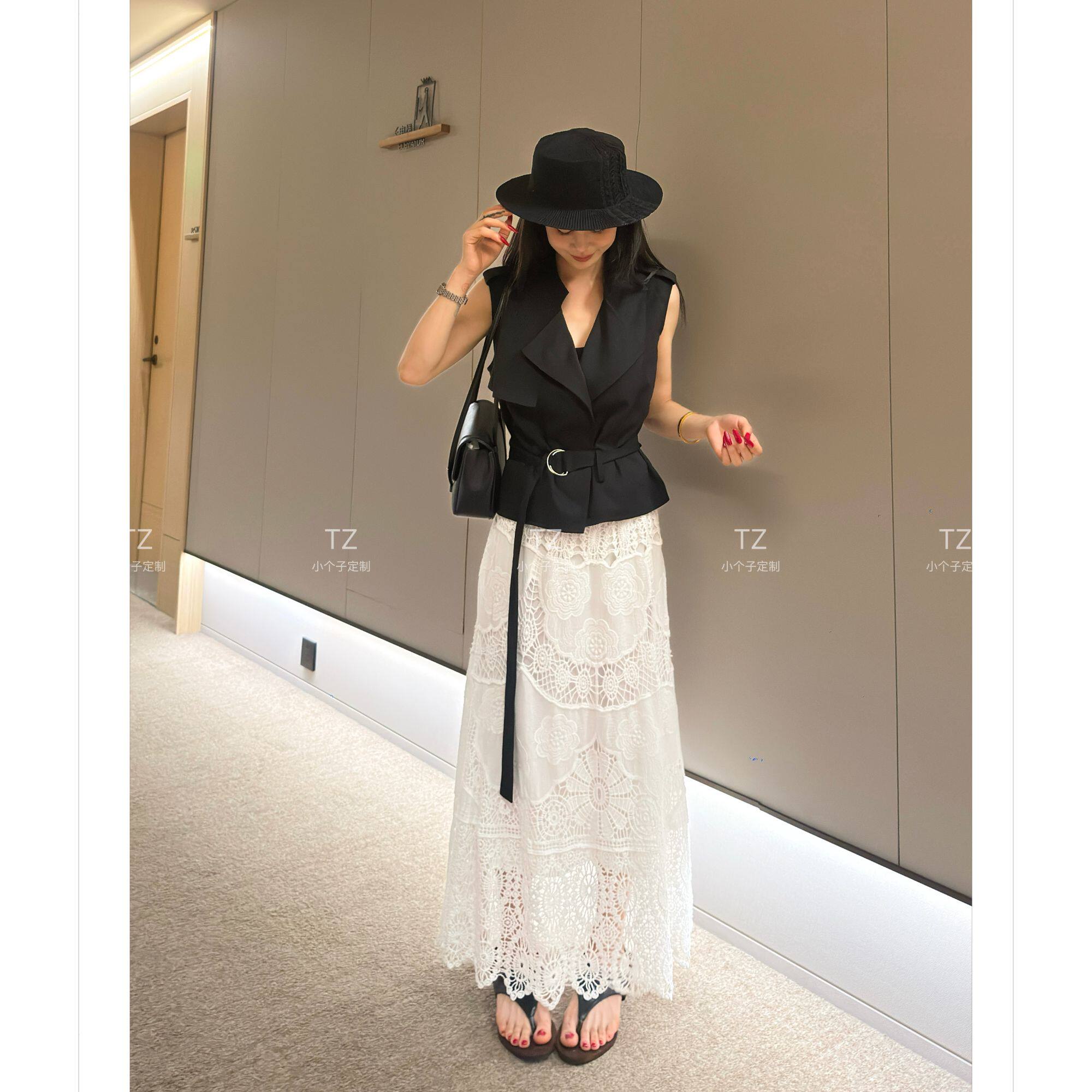 【婷子定制】150小个子改版夏款韩系通勤短款收腰马甲风衣E235