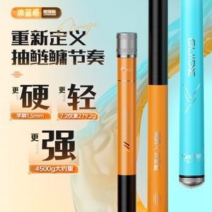 领路人轻量大物竿鲢鳙鱼竿手杆超轻超硬台钓巨物竿冰蓝橙旗舰正品