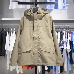 李宁运动风衣2025秋款 男子防泼水可脱卸连帽外套AFDUA07
