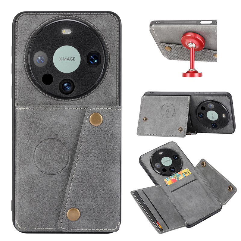适用华为Mate60 Pro+手机壳卡包可放卡mate70皮套带车载磁吸引磁片插卡m50公交卡套创意隐藏证件装卡槽MT40E