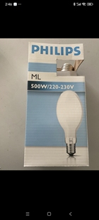 飞利浦自镇流汞灯高压荧光汞灯ML500W自汞灯泡