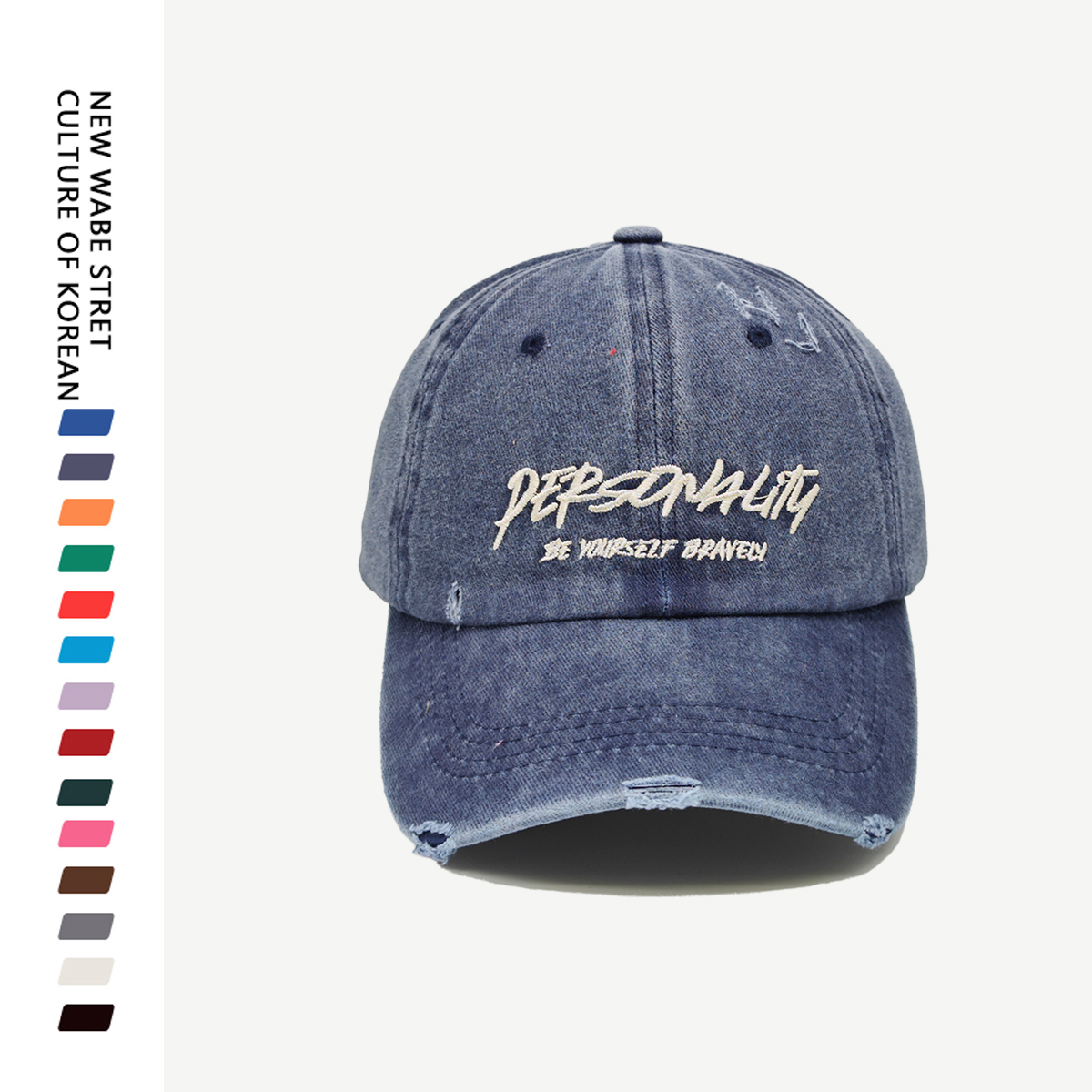 美式复古鸭舌帽大头围显脸小