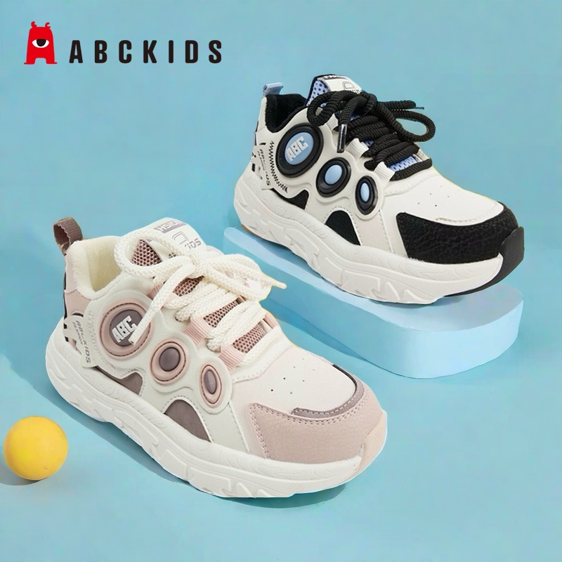 abckids童鞋2023冬季新品男女童二棉加绒休闲运动板鞋P353303387