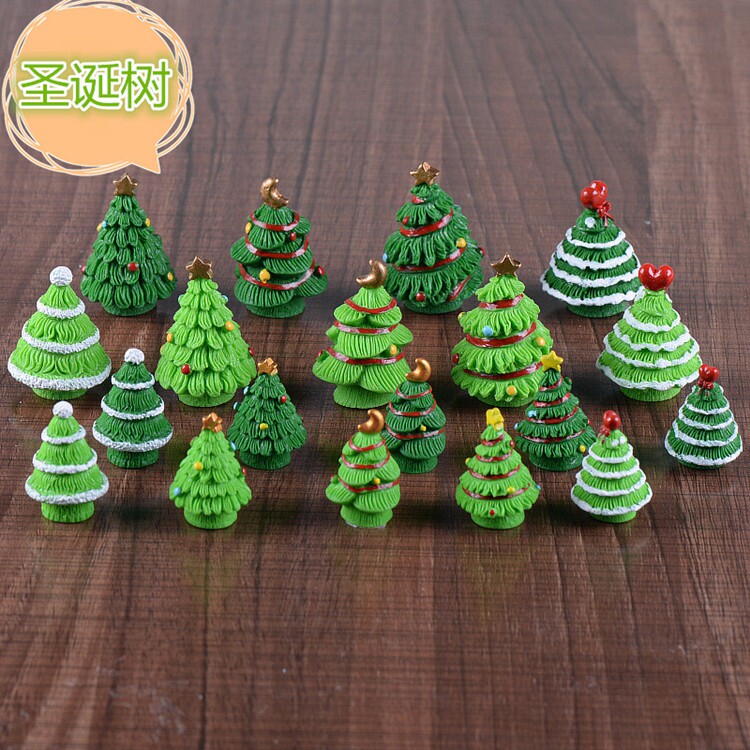 迷你圣诞树雪松 圣诞松树 手工diy微景观拍摄布景道具 园艺造景