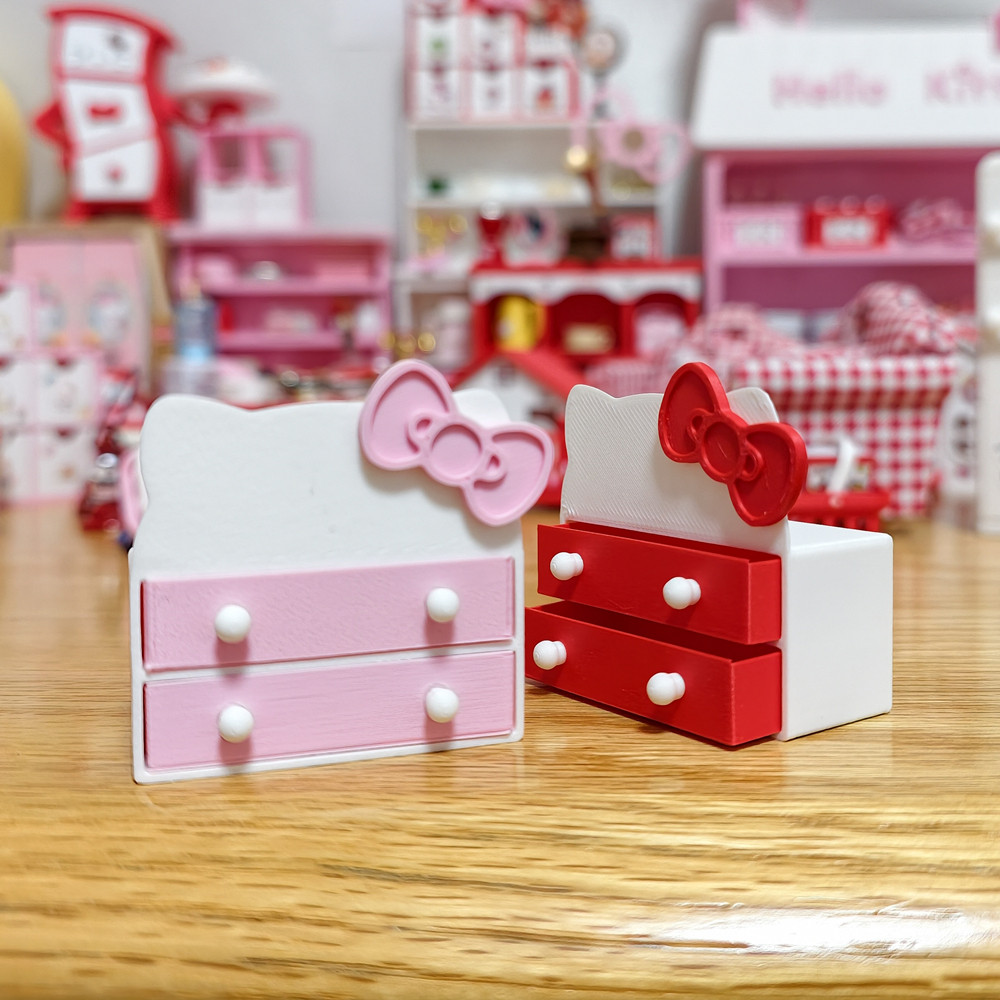 3D打印模型迷你KT猫抽屉柜食玩微缩场景桌面布置过家家娃娃屋,个性定制/设计服务/DIY,3D打印/定制,淘宝优惠券,粉丝福利购,淘宝优惠卷