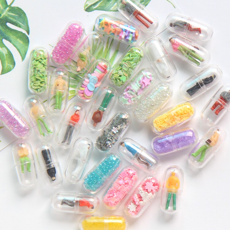 胶囊小人药丸闪片diy手工材料