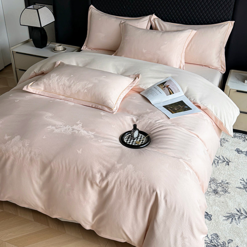 HD金银线新款奢华宋锦缎大提花四件套床上用品温暖柔好睡眠