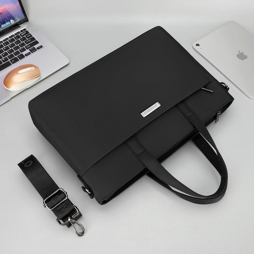 超威保罗男士手提公文包商务通勤横款文件袋大容量会议袋a4资料袋