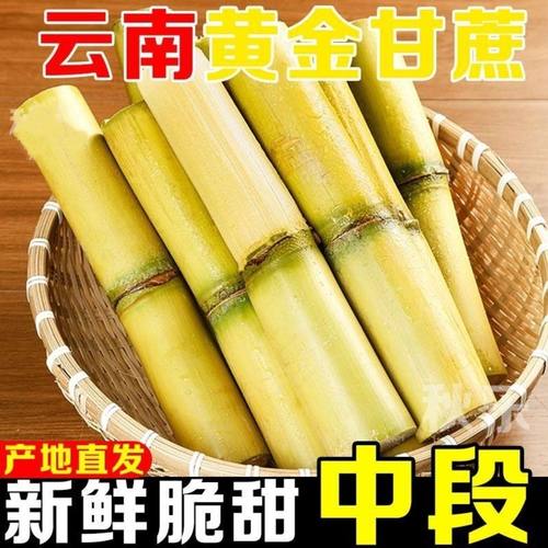 云南手剥黄金甘蔗中段新鲜当季