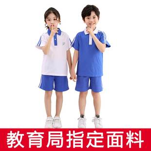 夏季 速干蓝白色短袖 上衣夏装 深圳校服小学生统一套装 快干薄款 短裤