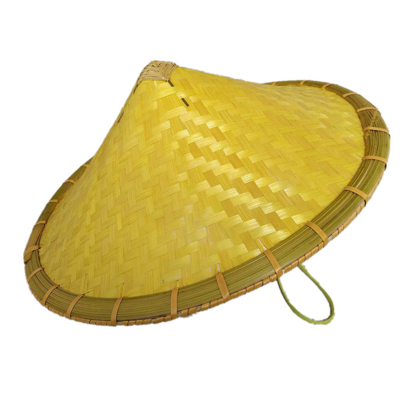 大号防雨竹帽田间斗笠舞蹈道具遮阳雨帽竹编帽子农民下地草帽