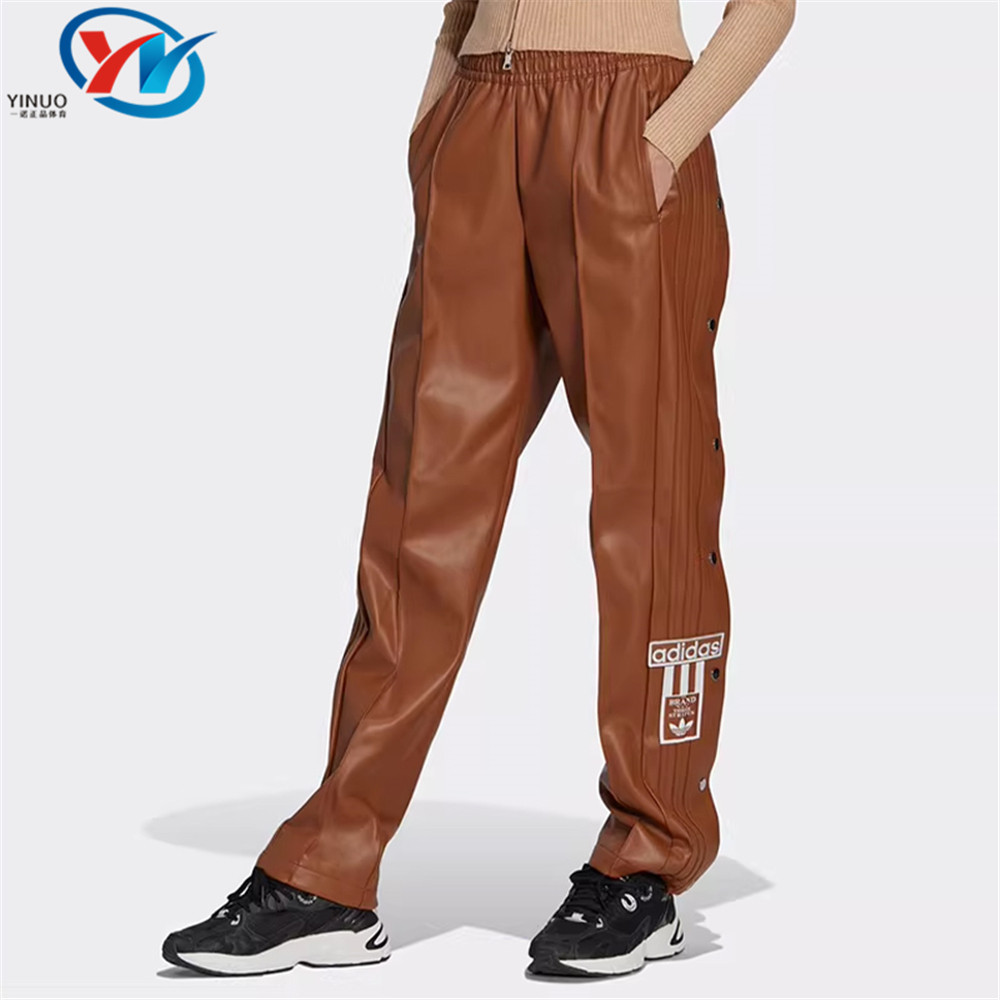 Adidas/阿迪达斯 三叶草 女子侧开纽扣运动皮裤休闲长裤 II6098,运动服/休闲服装,运动长裤,淘宝优惠券,粉丝福利购,淘宝优惠卷