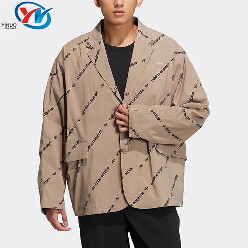 阿迪达斯男子单排扣西装外套