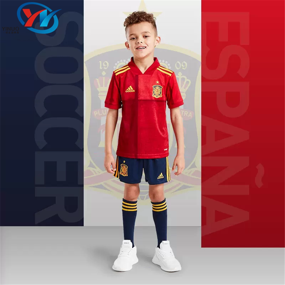 adidas/阿迪达斯 2020欧洲杯西班牙 儿童足球比赛训练球衣 fi6240