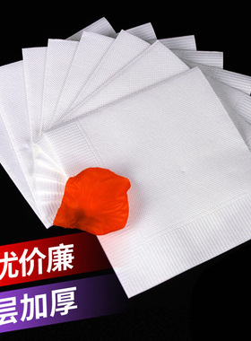 饭店餐巾纸方巾颗粒纹散装整箱餐饮酒店可用抽纸双层压花9斤F1010