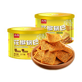 兆辉大米锅巴217g罐装 花椒味孜然味锅巴网红休闲零食小吃官方正品