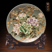 金箔玉堂富贵漆线雕摆件客厅装 饰布置新家乔迁新居礼物礼品送朋友