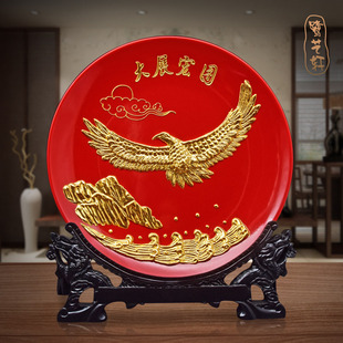 金箔大展宏图老鹰摆件办公室装饰开业礼物贺礼商务伴手礼定制礼品