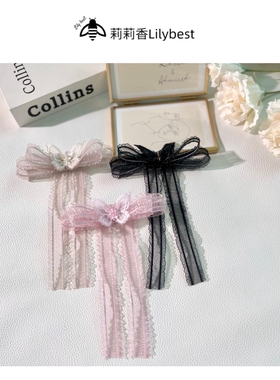 立体蝴蝶领结欧根纱蝴蝶结别针