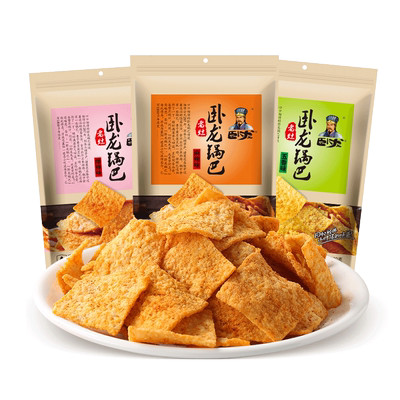 卧龙网红零食大礼包老灶锅巴