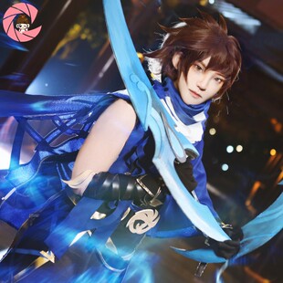 现货王者荣耀cos服刺客澜鲨之猎刃cosplay衣服假发鞋子动漫全套装