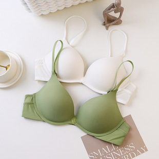 前扣聚拢内衣无痕小胸不空杯露背美背超薄防下垂文胸 原版