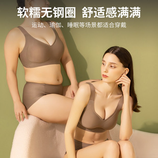 大胸显小聚拢文胸罩 薄款 加肥加大胖mm200斤大码 无痕舒适内衣夏季