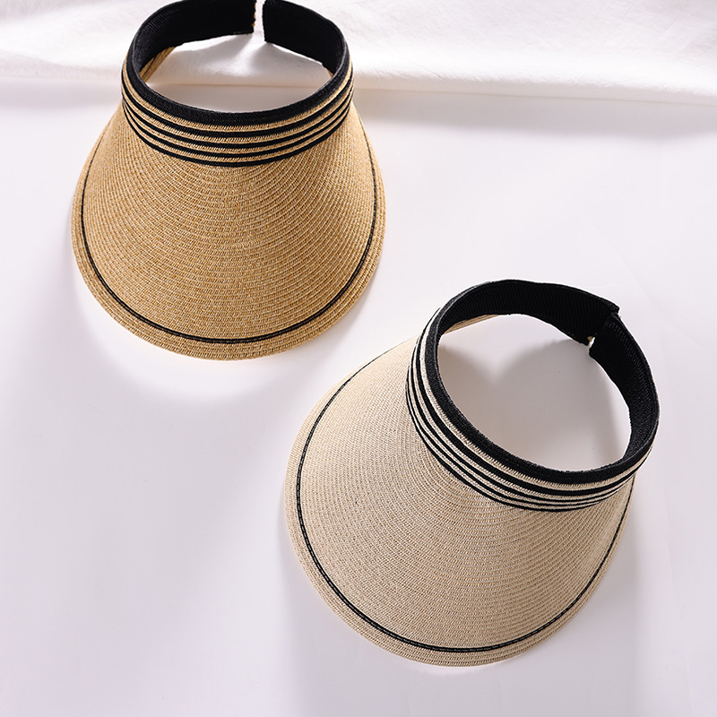 空顶帽子草帽女春夏季时尚百搭防晒遮阳帽出游防紫外线大檐太阳帽