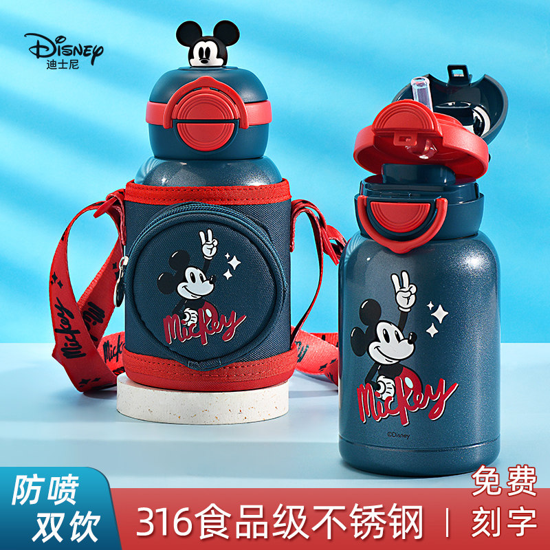 迪士尼儿童保温杯食品级316男孩小学生上学专用双饮两用吸管水杯,餐饮具,保冷/保温杯,淘宝优惠券,粉丝福利购,淘宝优惠卷
