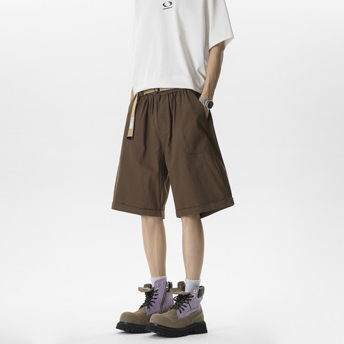 美式工装短裤男夏季宽松
