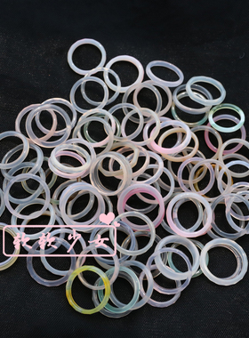 超细女式指环玛瑙石玉髓桃花少女