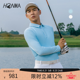 专业高尔夫 长袖 HONMA男士 透气柔肤上衣户外百搭 polo衫 夏季
