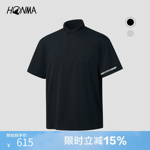 透气舒适简约时尚 HONMA男士 户外运动休闲百搭短袖 速干短袖 polo衫