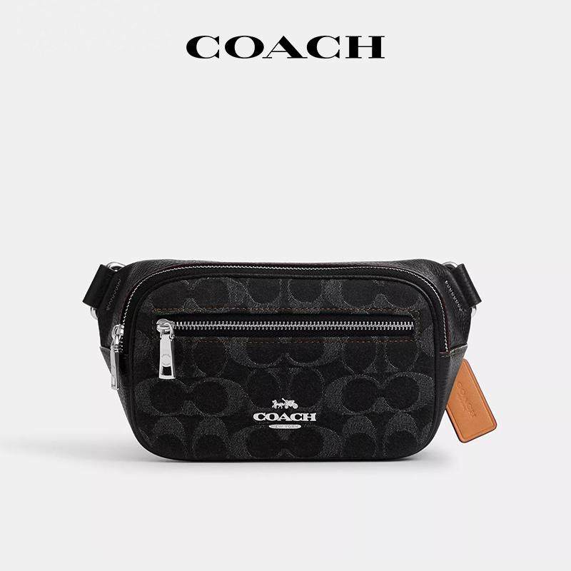 【国内现货】COACH/蔻驰Belt牛仔布胸包经典老花潮流腰包男女同款,箱包皮具/热销女包/男包,胸包,淘宝优惠券,粉丝福利购,淘宝优惠卷