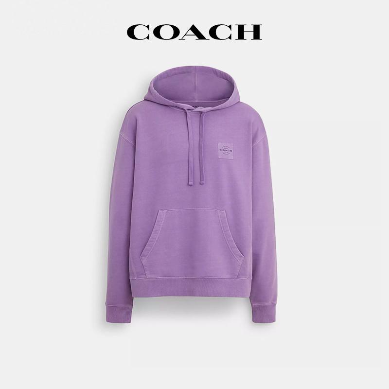 COACH/蔻驰男女同款紫色连帽卫衣
