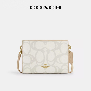 【国内现货】COACH/蔻驰新款老花小方包时尚百搭女士单肩斜挎包