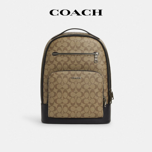 COACH/蔻驰男士双肩包老花大容量
