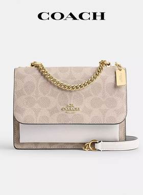 【国内现货】COACH/蔻驰Klare迷你风琴包新款拼色单肩斜挎链条包