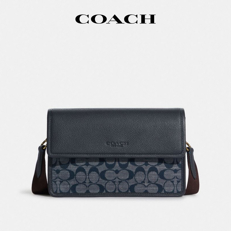 【官方授权】coach/蔻驰男士小方包单肩斜挎休闲潮流邮差包c8185