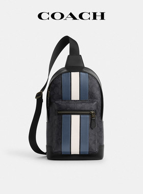 COACH/蔻驰胸包单肩斜挎印花背包