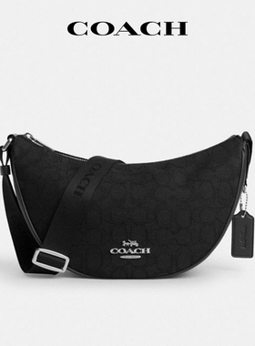 【国内现货】COACH/蔻驰Aria新款单肩斜挎包织物通勤潮流月牙包女