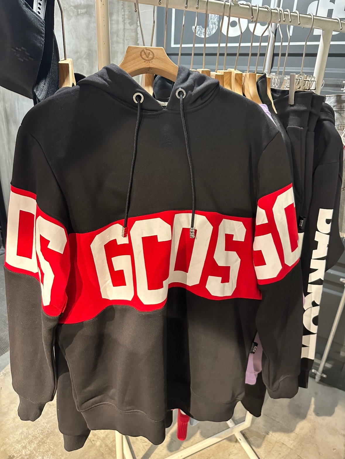 小众街头潮牌卫衣 时尚帽衫 拼接长裤 男女同款