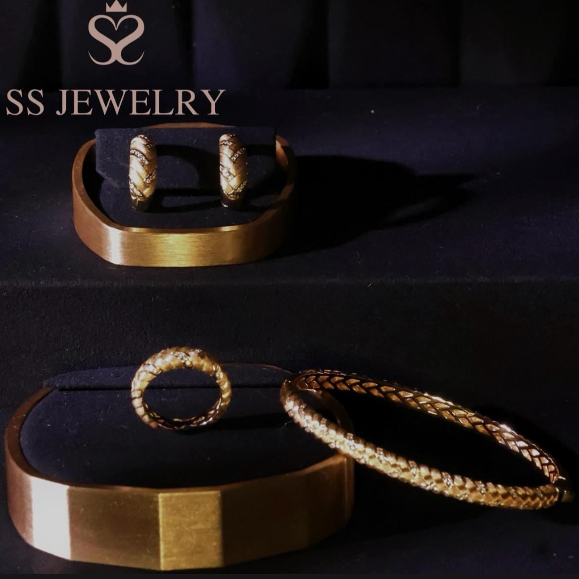 SSJEWELRY穗穗平安麦穗戒指手镯