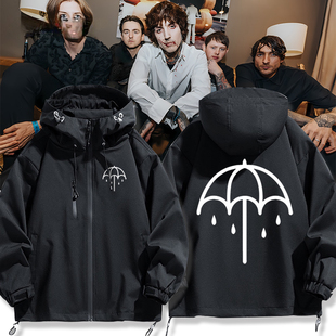 Bring Me the Horizon金属核乐队BMTH雨伞冲锋衣秋冬情侣夹克外套