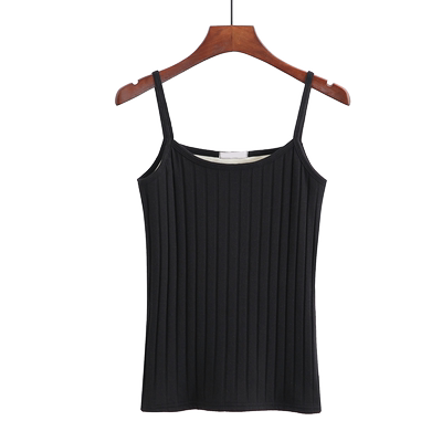 加厚加绒纯色棉质冬装吊带背心