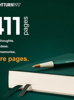 LEUCHTTURM1917德国灯塔笔记本子411超厚无酸纸a5记事本简约学生商务皮面本硬皮办公笔记本